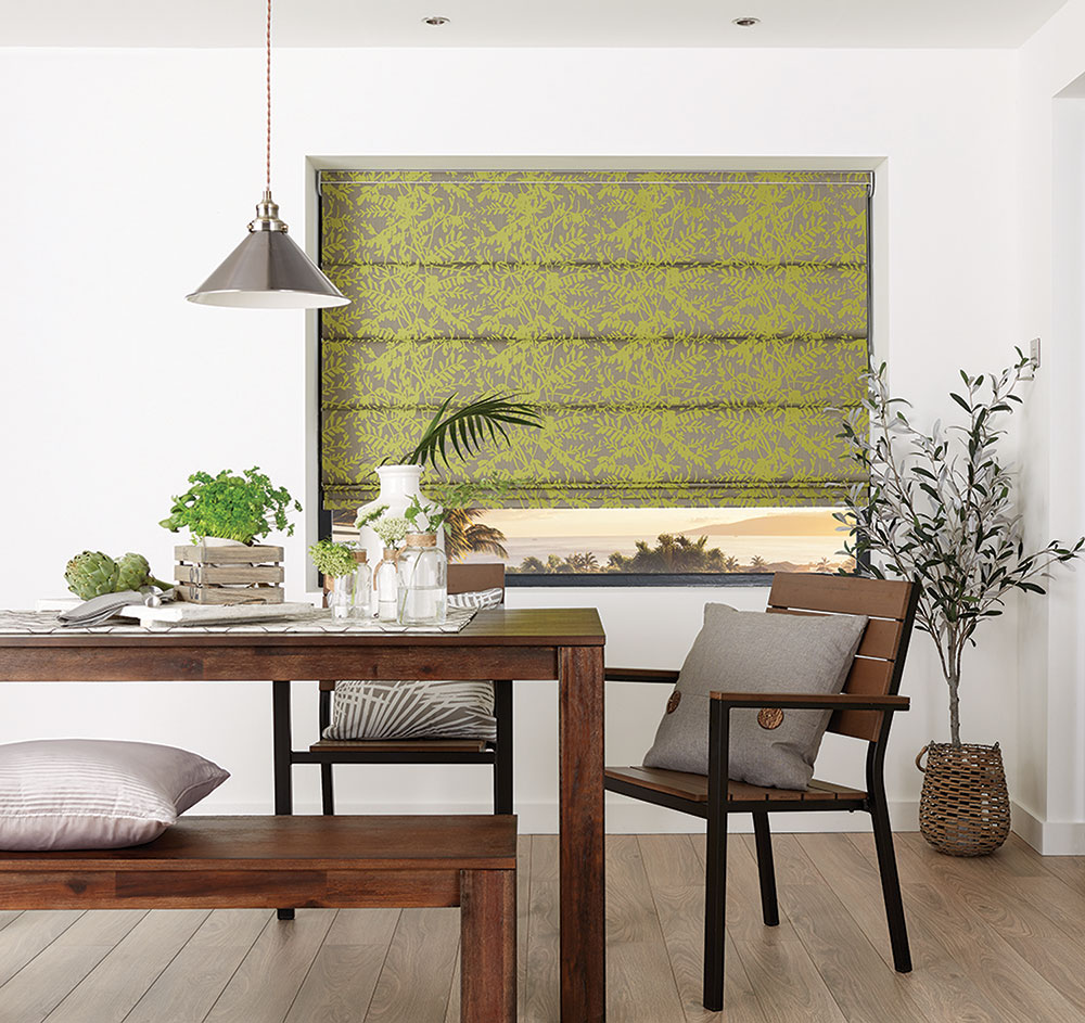 Paradise Chartreuse Roman Blinds by BBD Blinds Ltd - Bishop