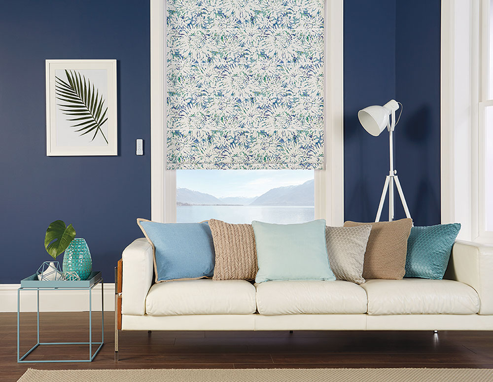Tropicana Blue Lagoon Roman Blinds by BBD Blinds Ltd - Bishop